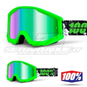 100% Maschera THE STRATA Crafty Lime - Lente Verde Specchio
