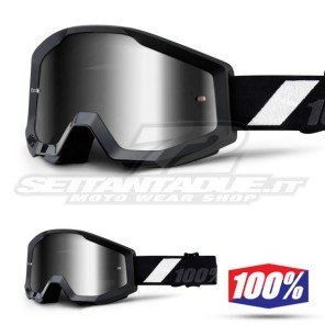 100% Maschera THE STRATA Goliath - Lente Argento Specchio