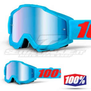 100% Maschera THE ACCURI Acidulous Cyan - Lente Blu Specchio