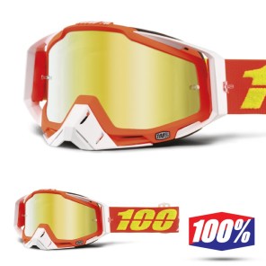 100% Maschera THE RACECRAFT Razmataz - Lente Oro Specchio