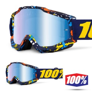 100% Maschera THE ACCURI Acidulous Cyan - Lente Blu Specchio
