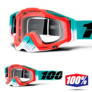 100% Maschera THE RACECRAFT Cubica - Lente Trasparente