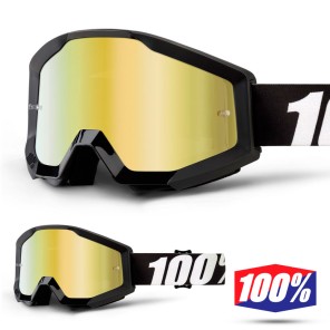 100% Maschera THE STRATA Outlaw - Lente Oro Specchio