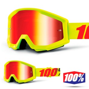 100% Maschera THE STRATA Mercury - Lente Rosso Specchio