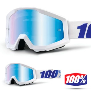 100% Maschera THE STRATA Equinox - Lente Blu Specchio