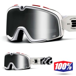 100% Maschera THE BARSTOW Death Spray Custom - Lente Argento Specchio