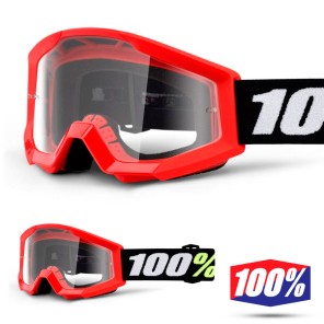 100% Maschera THE STRATA MINI Grom Red - Lente Trasparente