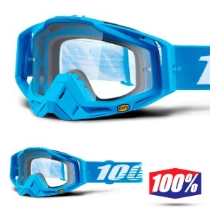 Maschera Cross 100% THE RACECRAFT Monoblock - Lente Trasparente