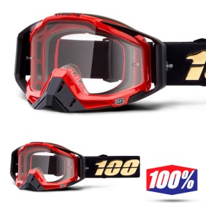 Maschera Cross 100% THE RACECRAFT Hot Rod - Lente Trasparente