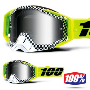 Maschera Cross 100% THE RACECRAFT Andre - Lente Argento Specchio