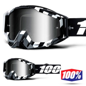 Maschera Cross 100% THE RACECRAFT Alto - Lente Argento Specchio