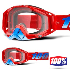Maschera Cross 100% THE RACECRAFT Kuriakin - Lente Trasparente