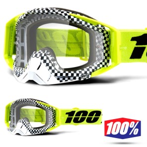Maschera Cross 100% THE RACECRAFT Andre - Lente Trasparente