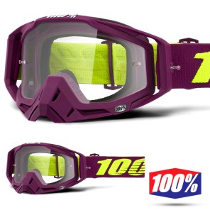 Maschera Cross 100% THE RACECRAFT Klepto - Lente Trasparente