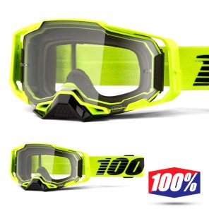 Maschera Cross 100% ARMEGA Nuclear Citrus - Lente Trasparente