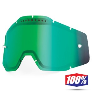 100% Lente Maschere - Doppia Ventilata Verde Specchio