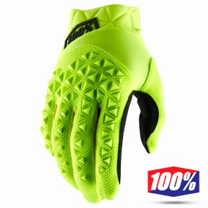 Guanti Cross 100% AIRMATIC - Giallo Fluo Nero