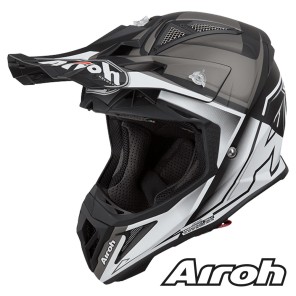 Casco Motocross Airoh AVIATOR 2.2 Check - Bianco Opaco