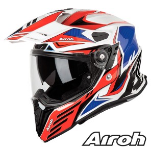 Casco Crossover Airoh COMMANDER Carbon - Rosso