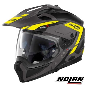 Casco Modulare Nolan N70-2 X Grandes Alpes 23 N-COM - Flat Lava Grey