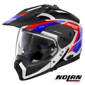 Casco Modulare Nolan N70-2 X Grandes Alpes 26 N-COM - Metal White