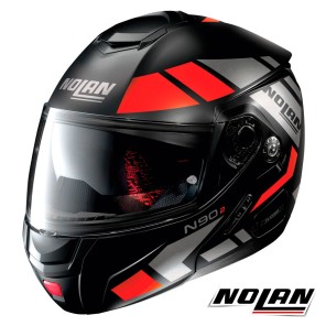 Casco Apribile Nolan N90-2 Euclid 25 N-COM - Flat Black