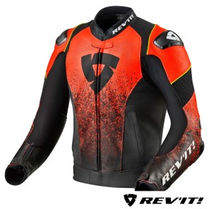 Giacca REV'IT! QUANTUM AIR - Nero Rosso Neon