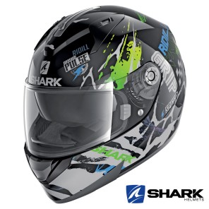 Casco Integrale Shark RIDILL Drift-R - Nero Verde Blu