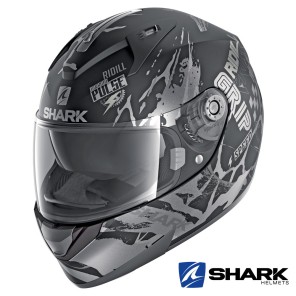 Casco Integrale Shark RIDILL Drift-R Mat - Nero Antracite Argento