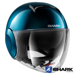 Casco Jet Shark NANO CRYSTAL Midnight Blue - Blu Metal