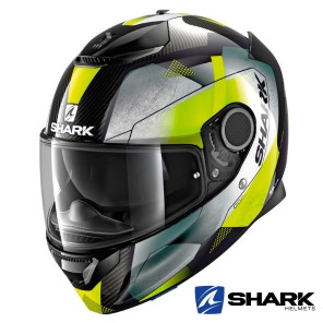 Casco Integrale Shark SPARTAN CARBON Kitari - Nero Giallo Bianco