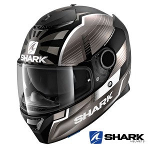 Casco Integrale Shark SPARTAN Replica Zarco Malaysian GP Mat - Nero Antracite Argento
