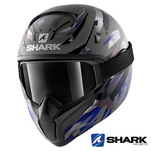Casco Integrale Shark VANCORE 2 Kanhji Mat - Antracite Nero Blu