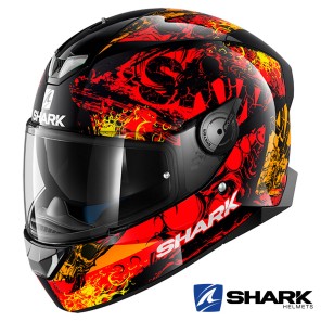 Casco Integrale Shark SKWAL 2 Nuk'Hem - Nero Rosso Arancione