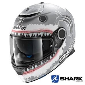 Shark Casco SPARTAN Replica Lorenzo White Shark Mat