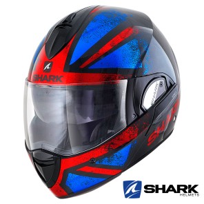Casco Apribile Shark EVOLINE SERIES 3 Tixer - Nero Rosso Blu