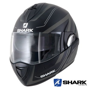 Casco Apribile Shark EVOLINE SERIES 3 Hyrium Mat - Nero Antracite Bianco