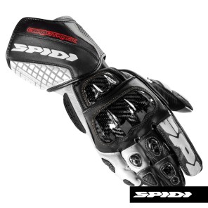 Guanti Pelle Spidi CARBO TRACK EVO - Nero Bianco