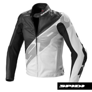 Giacca Pelle Spidi SUPER-R - Nero Bianco