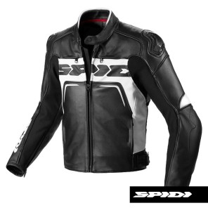 Giacca in Pelle Spidi CARBO RIDER CE - Nero Bianco
