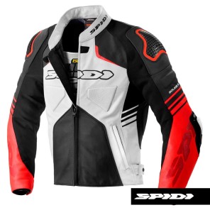 Giacca Pelle Spidi BOLIDE - Nero Rosso