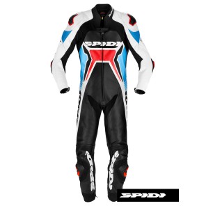 Tuta Pelle Spidi WARRIOR 2 WIND PRO - Rosso Azzurro