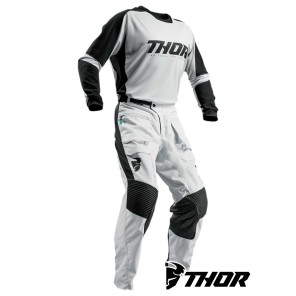 Completo Enduro Thor TERRAIN (In The Boot) - Grigio Chiaro Nero