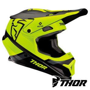 Casco Motocross Thor SECTOR SPLIT - Nero Giallo Acido