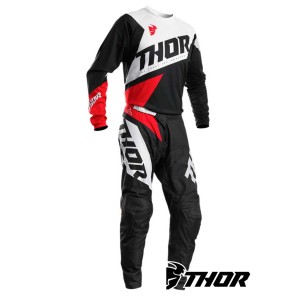 Completo Cross Bambino Thor Youth SECTOR BLADE - Carbone Rosso