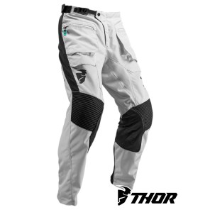 Pantaloni Enduro Thor TERRAIN (In The Boot) - Grigio Chiaro Nero
