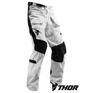 Pantaloni Enduro Thor TERRAIN (Over The Boot) - Grigio Chiaro Nero