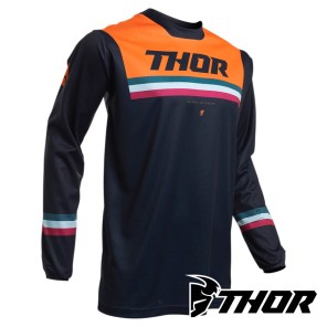 Maglia Cross Thor PULSE PINNER - Blu Notte Arancione