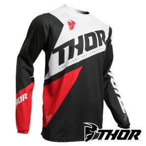 Maglia Cross Bambino Thor Youth SECTOR BLADE - Carbone Rosso
