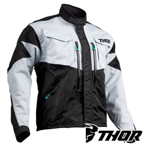 Giacca Enduro Thor TERRAIN - Grigio Chiaro Nero